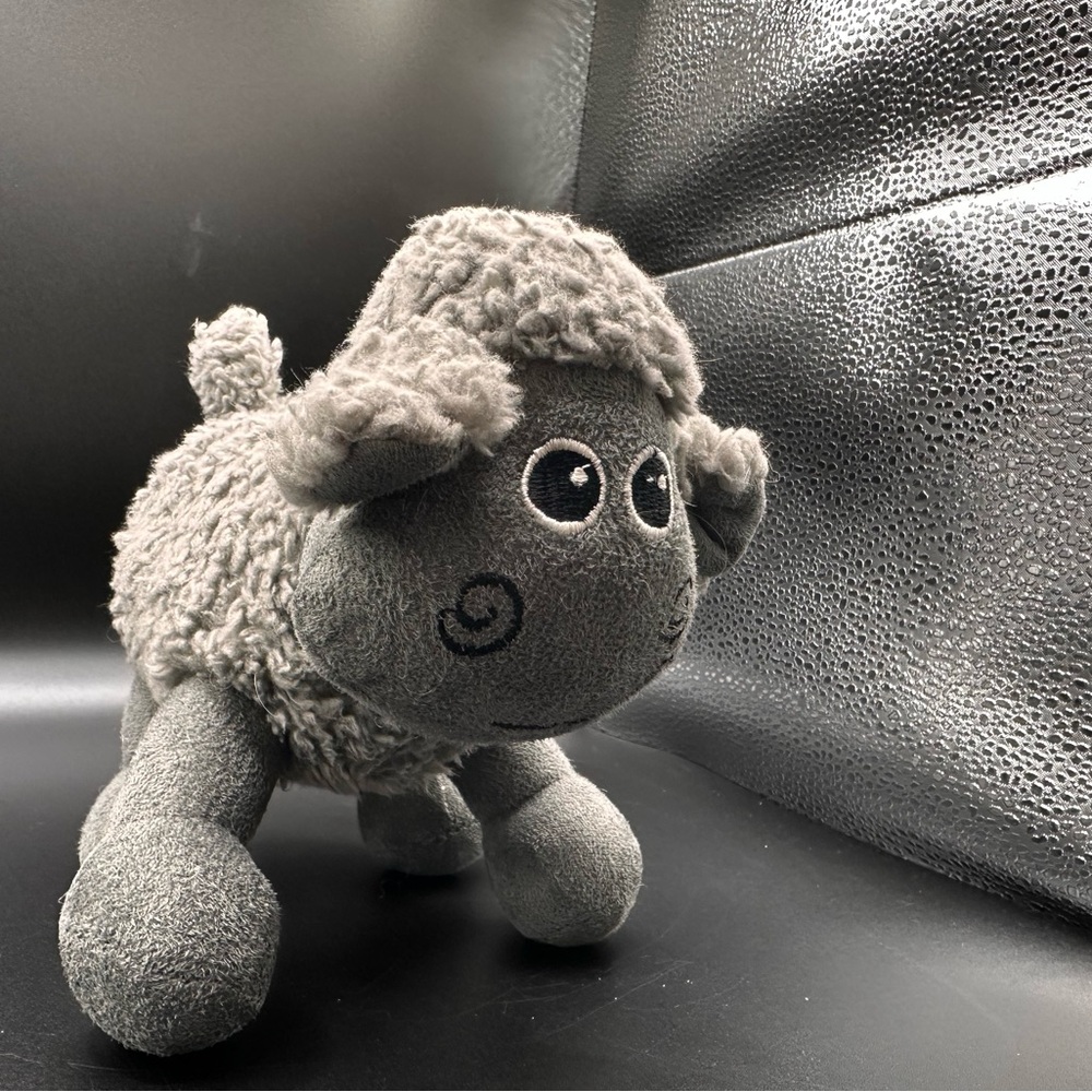 Sherpa CVS Exclusive Retired‎ Grey Embroidered  7" Stuffed Squeaky Plush Dog Toy - Picture 5 of 16